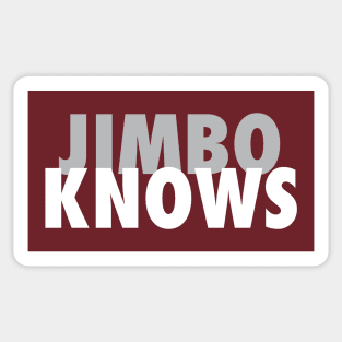 Jimbo Knows Sticker